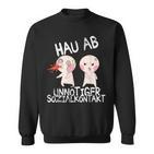 Anime Style Hau Ab Unnötiger Sozialkontakt Sweatshirt