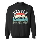 Bester Uncleater Der Weltintage Retro Father's Day Sweatshirt