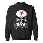 Biohazard Gas Mask Skull Sweatshirt