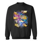 Burrito Pizza And Taco Cat In Space Tacocat Idea Sweatshirt