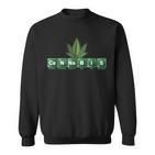 Cannabis Periodensystem Marijuana Hemp Leaf Sweatshirt