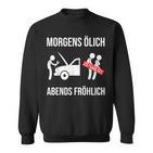 Car Mechanic Mechatronics Screwdriver Oil Evening Happy Sweatshirt