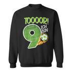 Children's Birthday Ich Bin 9 Jahre Fussball Sweatshirt