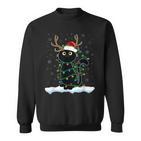 Christmas Pyjamas Reindeer Cat Sweatshirt