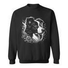 Cool Border Collie Artistic Portrait Sweatshirt