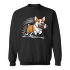 Corgi Hund Spielt Fußball Spieler Sport Sweatshirt