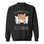 Cute Cat Pyjamas Ich Schnarche Nicht Ich Schnurre Sweatshirt