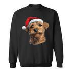 Cute Norfolk Terrier Christmas Print Sweatshirt