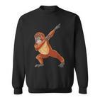 Dabbing Orang Utan Für Affenliebhaber Sweatshirt