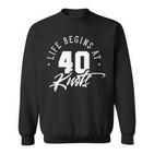 Das Leben Beginnt Bei 40 Knots Kitesurfing Kitesurfer Kitesurf Sweatshirt