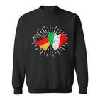 Deutschland Italien Freundschaft Herz German Italian Sweatshirt