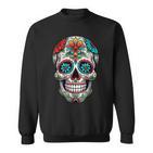 Dia De Los Muertos Decorative Mexican Head Sugar Skull Sweatshirt