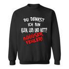 Du Denkst Ich Bin Klein Lieb & Nett Böser Fehler Sweatshirt