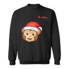 Emoji-Nikolausmütze-Affengesicht Sweatshirt