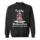 Frohe Weihnachten Grimmige Katzen Mehr Oder Weniger Froh Sweatshirt