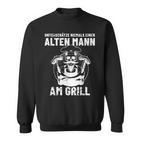 Grillen Unterschatze Niemal Ein Alten Mann Mit Grill S Sweatshirt