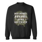 With Jawohl Mr Leutnant Bund Dienstgrad Lt Trainers Sweatshirt