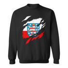 Land Thueringen German Flag And Coat Of Arms Sweatshirt