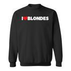 I Love Heart Blonde Sweatshirt