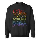 Mein Herz Schlägt Schlager Sweatshirt