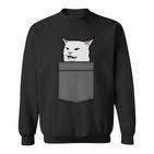 Meme Cat In Bag Sweatshirt