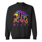 Miami Floridaibrant Colourful Miami Souvenir Sweatshirt