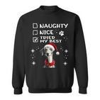 Niedlicher Whippet-Hund Weihnachten Naughty Nice Tried My Best Sweatshirt