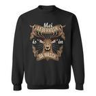 Oktoberfest Mei Lederhosn Is In Da Wäsch Deer Cool Sweatshirt