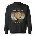 Pluto Never Forget Retro intage Retro Space Sweatshirt