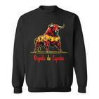 Proud Of Spain Bull Flags Español Pamplona Sweatshirt