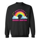 Regenbogen Retro World's Netteste Energie Auditor Sweatshirt