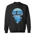 Retro Stand Up Paddler Stand-Up Paddle Water Sports Paddle Sweatshirt