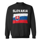 Slovakia Flag Holidayintage Grunge Slovak Flag Sweatshirt