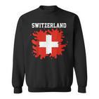 Switzerland Splash Flag Swiss Jersey Sports Sweatshirt