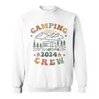 Camping Crew 2024 Familienpassender Sommertrip Camp Retro Sweatshirt