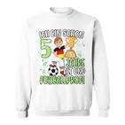 Children's Football Boy 5Th Birthday Ich Bin Schon 5 Jahre 80 Sweatshirt