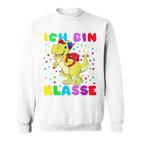 Children's Ich Bin 1 Class Dino Mit Schulsack Sweatshirt