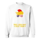 Make Christmas Great Again Lustiges Weihnachtsmanngesicht Sweatshirt