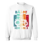 Kinder Bääm Ich Bin 3 Jahre Drei Junge 3Rd Birthday Tractor Sweatshirt