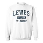 Lewes Delaware Deintage-Sportdesign Marineblau-Druck Sweatshirt