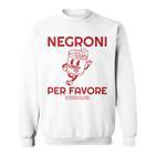 Ni Per Favore Cocktail Back Print Italiano Original Sweatshirt