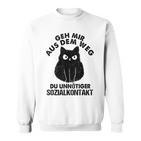 Retro Geh Mir Aus Dem Weg Du Unnötiger Sozialkontakt Geh Mir Aus Sweatshirt