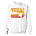 Texas Longhorn For Menintage Retro Sunset Texas Blue Sweatshirt