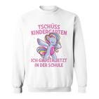 Tschüss Kindergarten Ich Glitzer In Der Schule Einschulung German Sweatshirt