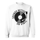 Vinyl Record Dj Record Retro Gray Sweatshirt