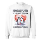 Wenn Penguins Ihre Liebe Finden Couples Gray Sweatshirt