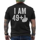 I Am 49 Plus Middle Finger 50Th Birthday T-Shirt mit Rückendruck