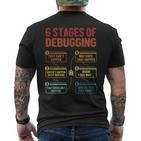 6 Stages Of Debugging Software Engineer Coder Programmer T-Shirt mit Rückendruck