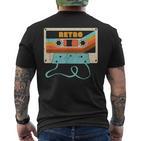 70S 80S 90S Retrointage Cassette T-Shirt mit Rückendruck