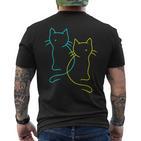 80S 90S Cats Retro Kittenintage Cat Children's T-Shirt mit Rückendruck